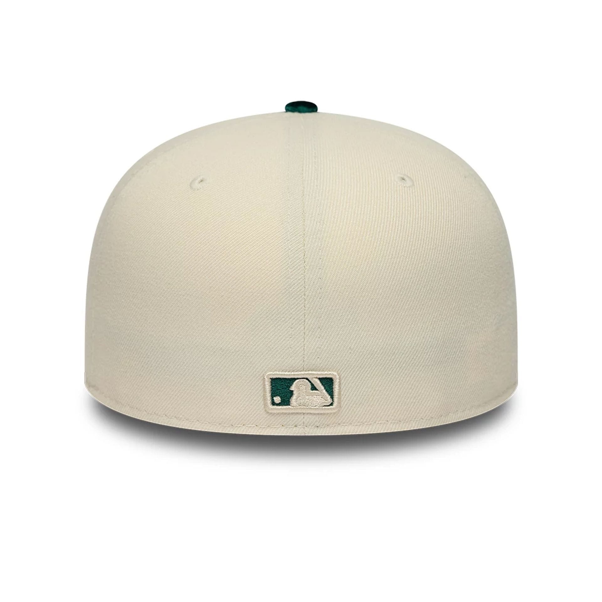 Pictured is this MLB Paisley Visor Athletics 59FIFTY Fitted cap in Cream. 5
