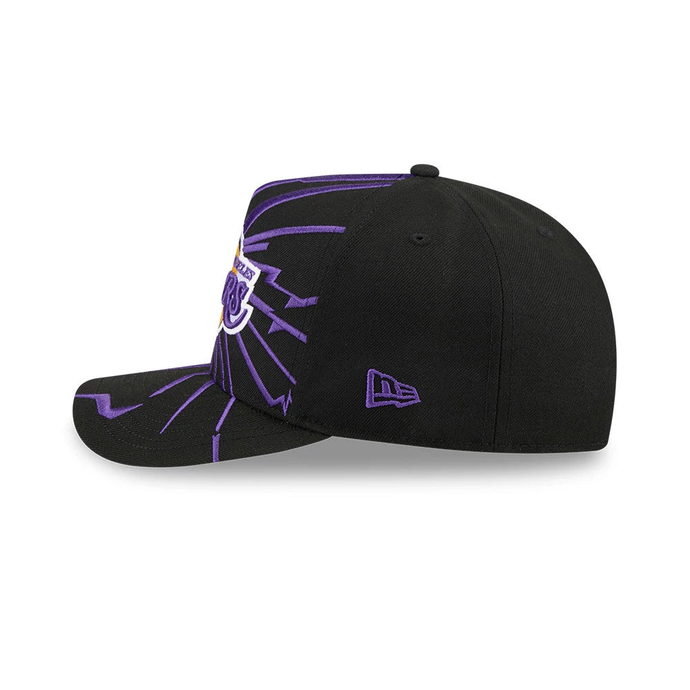 Pictured is this NBA Shattered LA Lakers 9FORTY A-Frame cap in black. 5