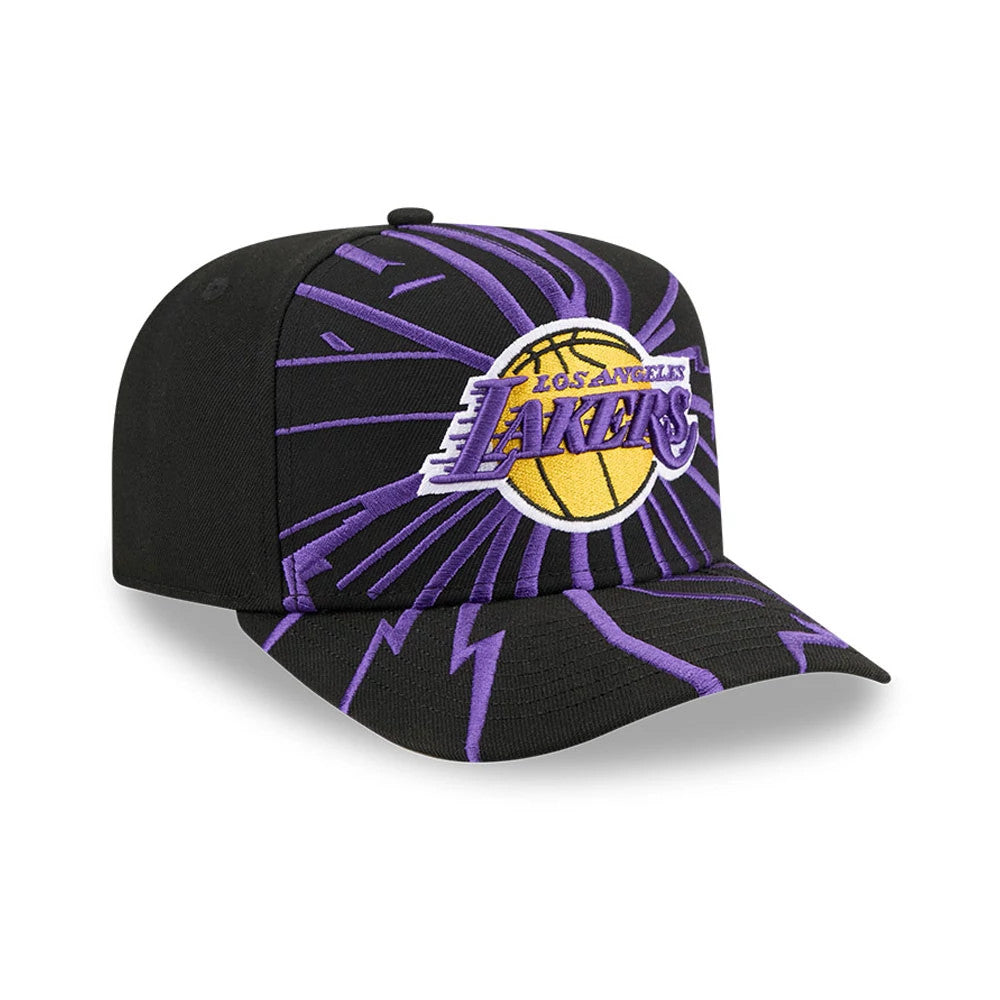 Pictured is this NBA Shattered LA Lakers 9FORTY A-Frame cap in black. 4