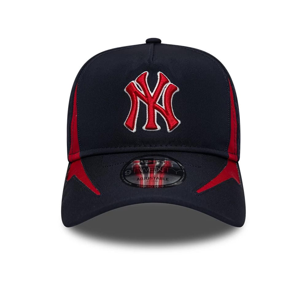 Pictured is this MLB Panel New York Yankees 9TWENTY A-Frame cap in navy. 3