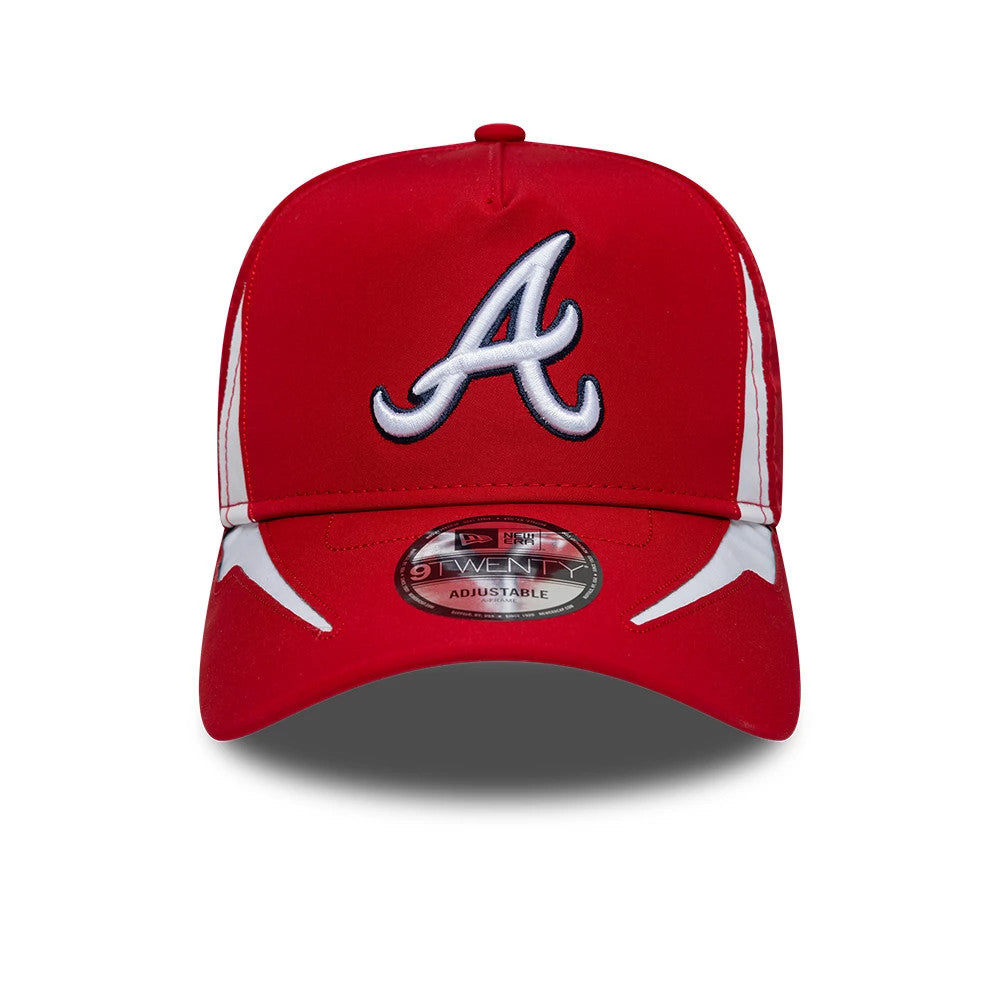 Pictured is this MLB Panel Atlanta Braves 9TWENTY A-Frame cap in red. 3