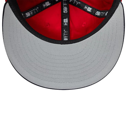 Pictured is this LMB Multi Logo Sultanes De Monterrey 59FIFTY Fitted cap in red. 2