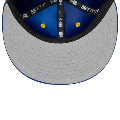 Pictured is this LMB Multi Logo Charros De Jalisco 59FIFTY Fitted cap in gold. 2