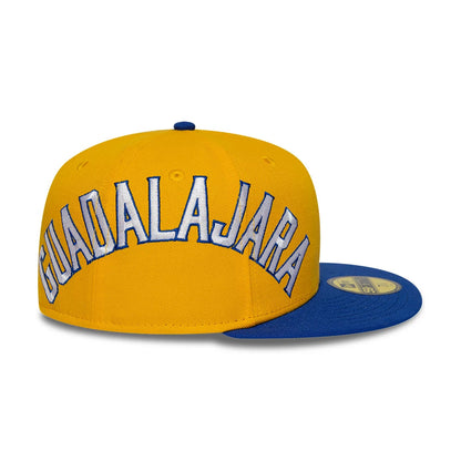 Pictured is this LMB Multi Logo Charros De Jalisco 59FIFTY Fitted cap in gold. 6