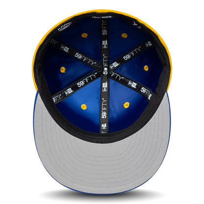 Pictured is this LMB Multi Logo Charros De Jalisco 59FIFTY Fitted cap in gold. 2