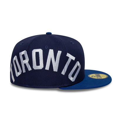 Pictured is this MLB Multi Logo Toronto Blue Jays 59FIFTY Fitted cap in navy. 6