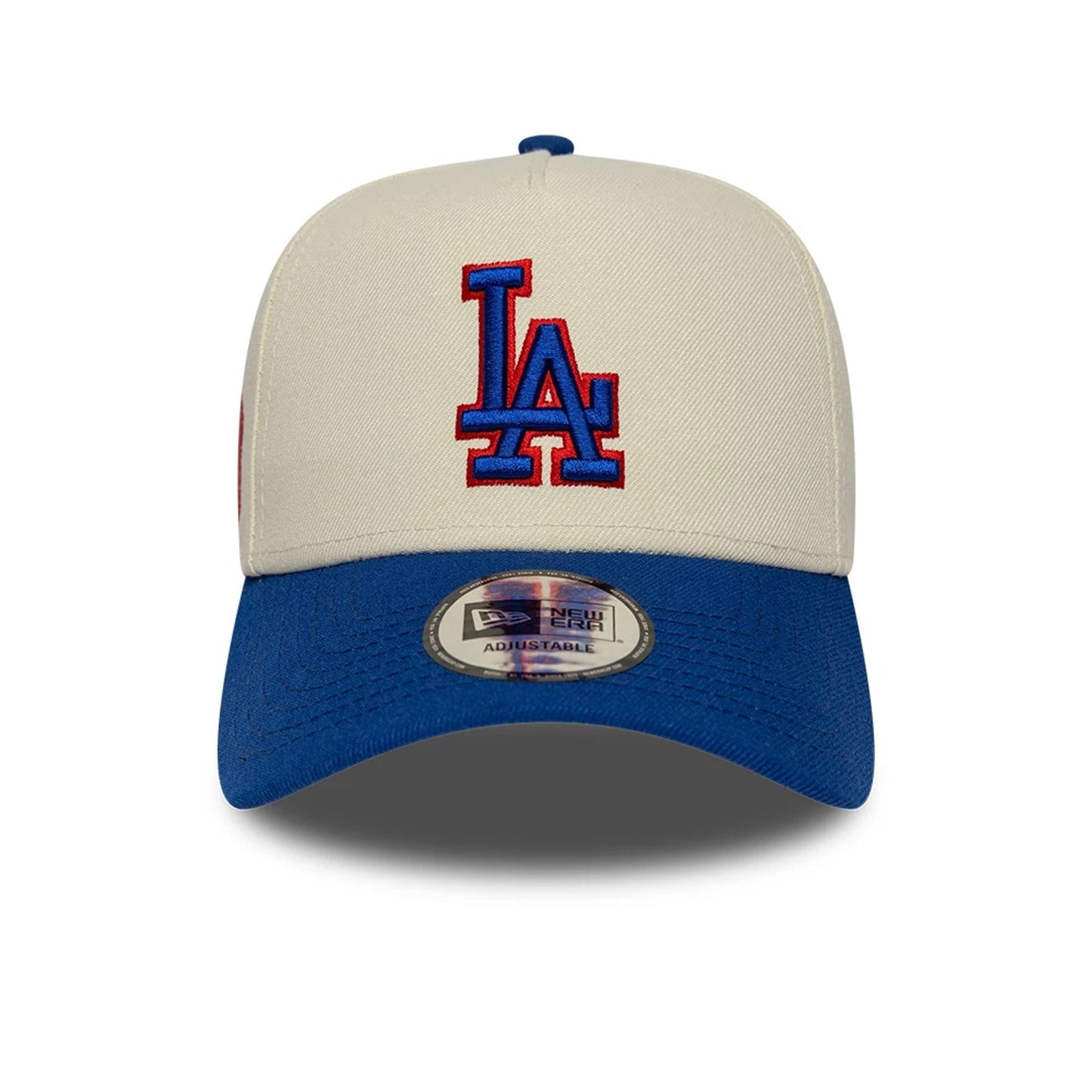 Pictured is this MLB Side Hit LA Dodgers 9FORTY E-Frame cap in Cream. 3
