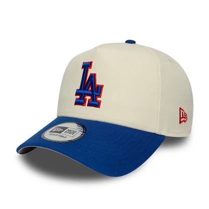 Pictured is this MLB Side Hit LA Dodgers 9FORTY E-Frame cap in Cream. 4