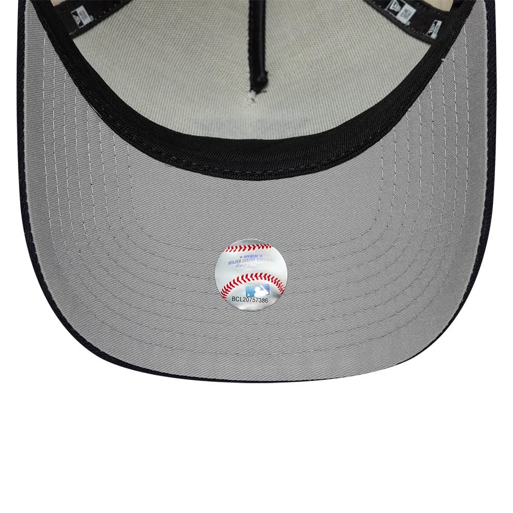 Pictured is this MLB Side Hit New York Yankees 9FORTY E-Frame cap in Cream . 2