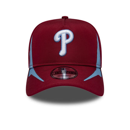 Pictured is this MLB Panel Philadelphia Phillies 9TWENTY A-Frame cap in dark red. 3