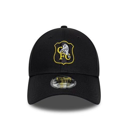 Pictured is this Retro Goal Keeper Chelsea FC Lion Crest 9FORTY cap in black. 2