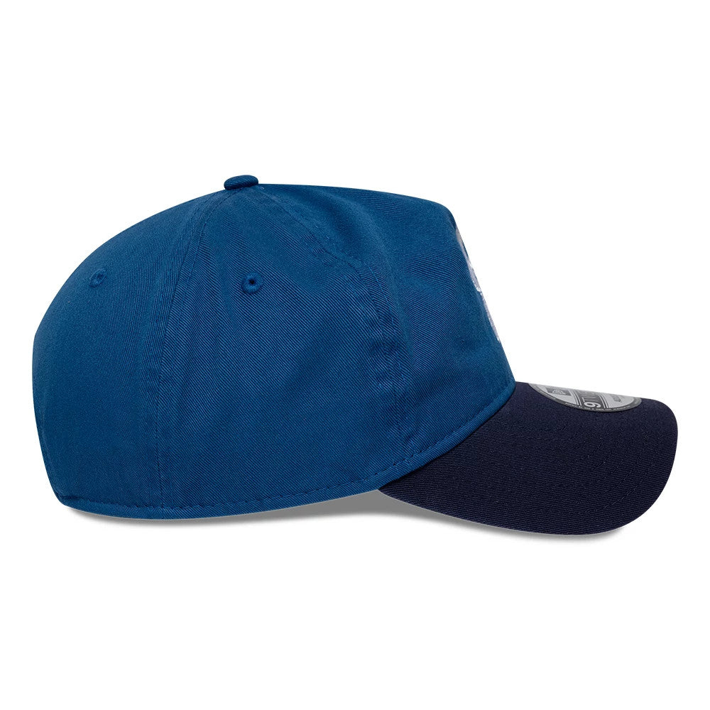Pictured is this Retro Goal Keeper Chelsea FC Lion Crest 9TWENTY A-Frame cap in blue. 5