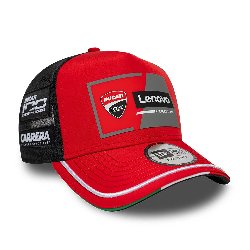 Pictured is this Ducati Motor Replica Team 9FORTY E-Frame Adjustable cap in red. 4