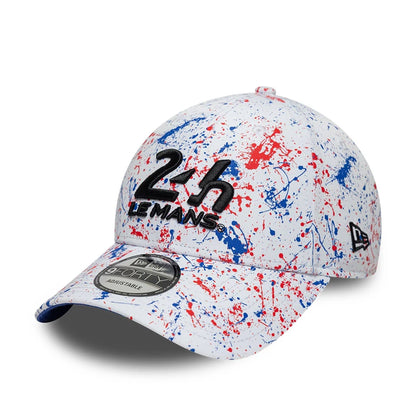 Pictured is this Print 24HR Le Mans 9FORTY cap in white. 1