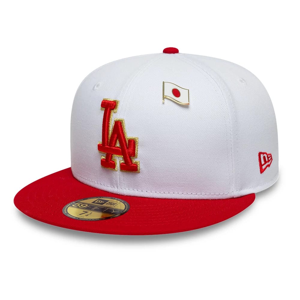 Pictured is this MLB Sister Cities LA Dodgers 59FIFTY Fitted cap in white. 4