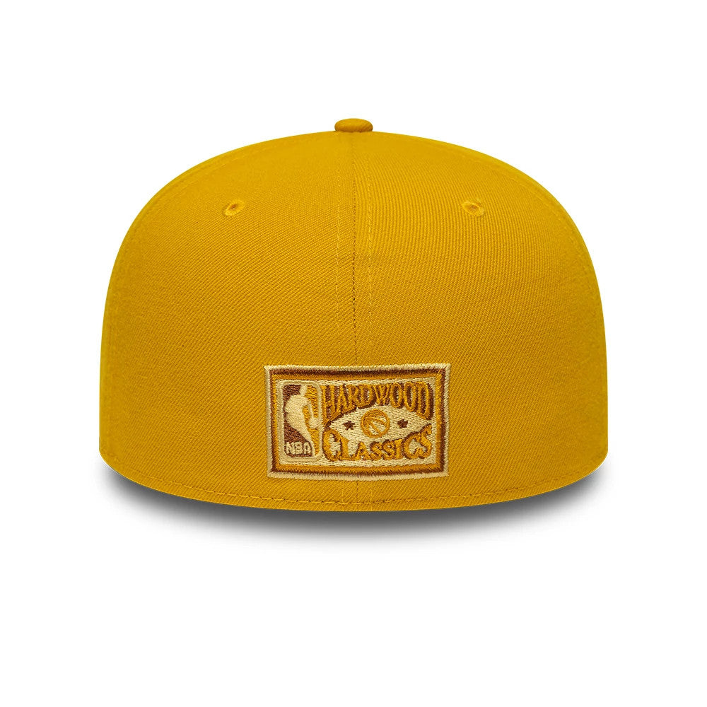 Pictured is this NBA LA Lakers 59FIFTY A-Frame Fitted cap in gold & black. 5