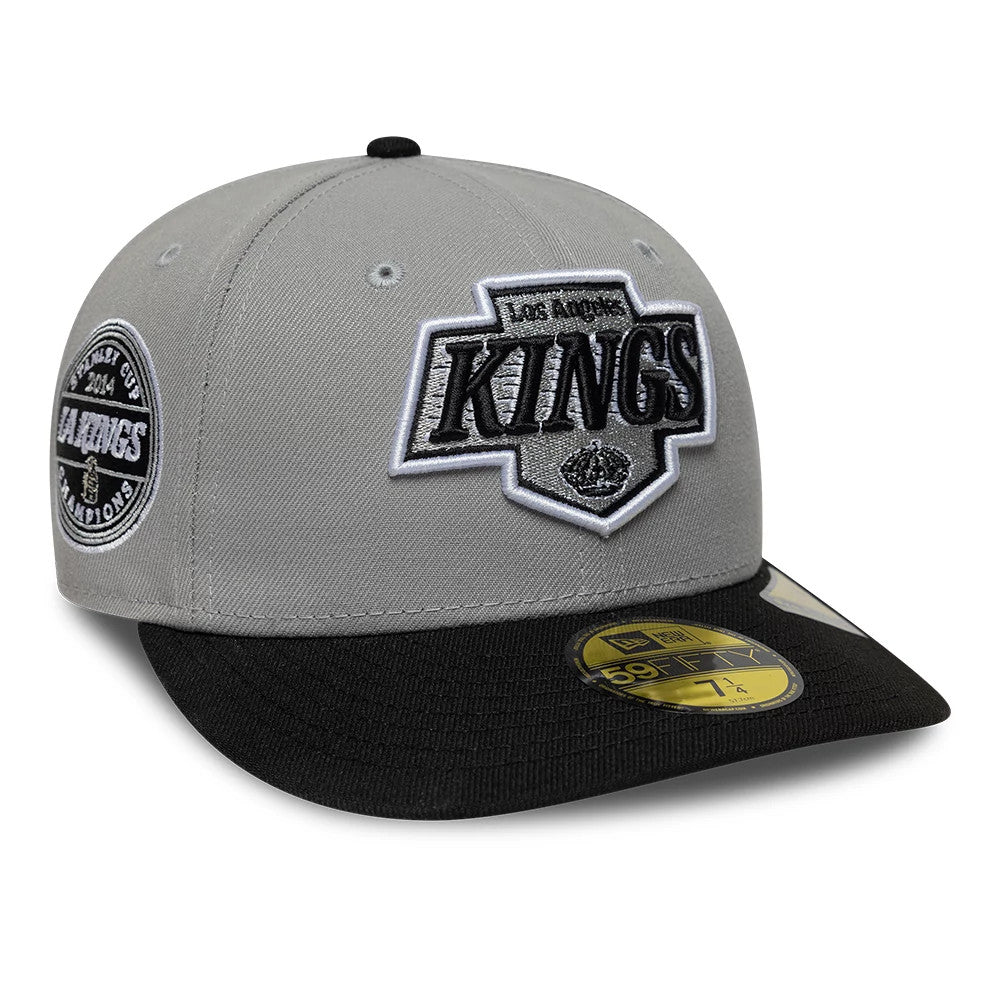 Pictured is this NHL Champions LA Kings 59FIFTY Fitted cap in grey. 1