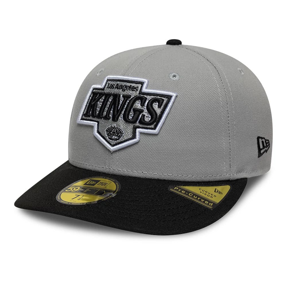Pictured is this NHL Champions LA Kings 59FIFTY Fitted cap in grey & black. 4
