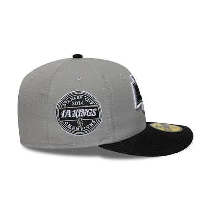 Pictured is this NHL Champions LA Kings 59FIFTY Fitted cap in grey. 6