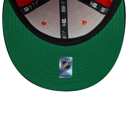 Pictured is this NHL Champions Anaheim Ducks 59FIFTY Fitted cap in orange & black. 2