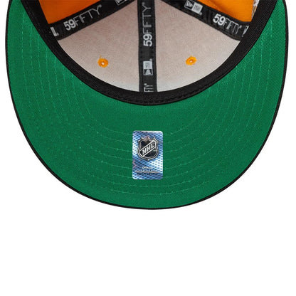 Pictured is this NHL Champions Pittsburgh Penguins 59FIFTY Fitted cap in yellow. 2