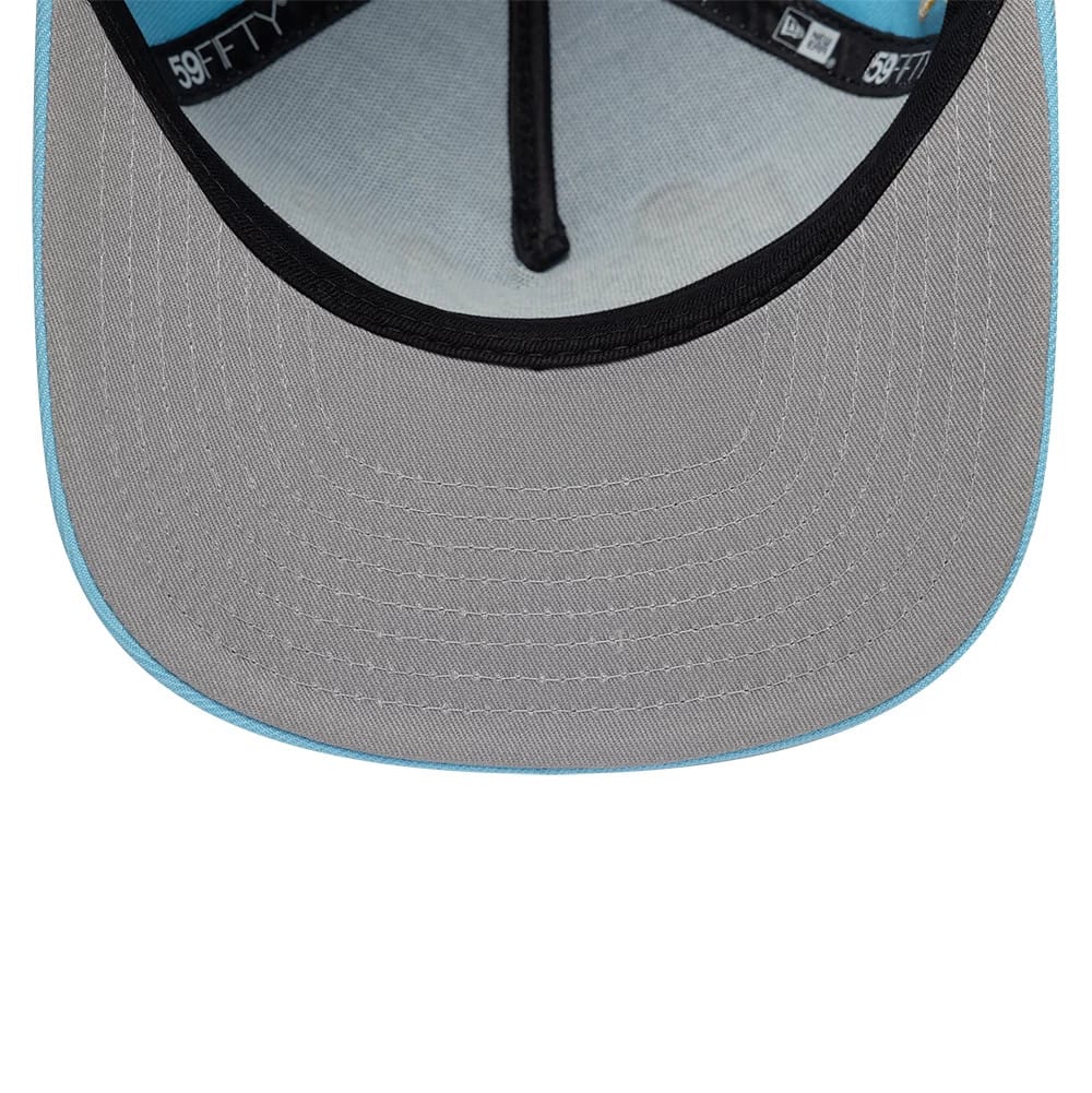 Pictured is this Rugrats 59FIFTY A-Frame Fitted cap in pastel blue. 2