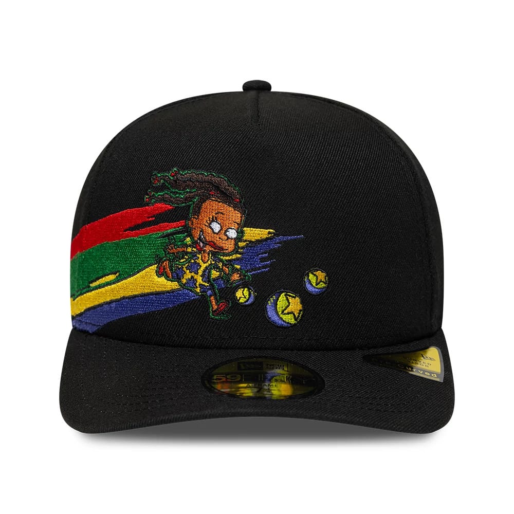 Pictured is this Rugrats 59FIFTY A-Frame Fitted cap in black. 3