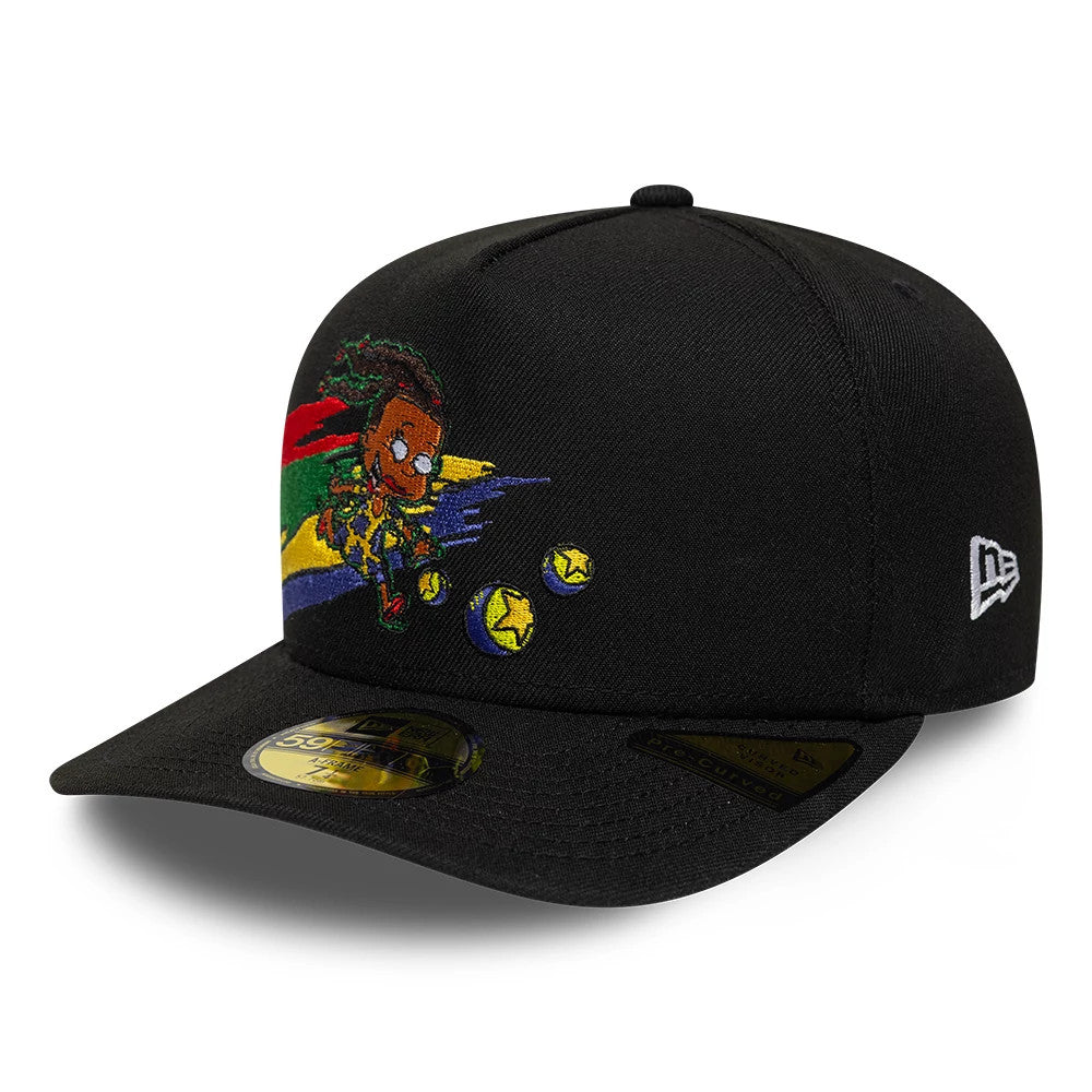 Pictured is this Rugrats Susie Carmichael 59FIFTY A-Frame Fitted cap in black. 4