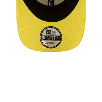 Pictured is this Citrus Miami & Madrid Race Special Visa Cash App Racing Bulls 9FORTY Adjustable cap in pastel yellow. 6