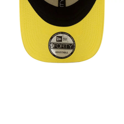 Pictured is this Citrus Miami & Madrid Race Special Visa Cash App Racing Bulls 9FORTY Adjustable cap in pastel yellow. 6