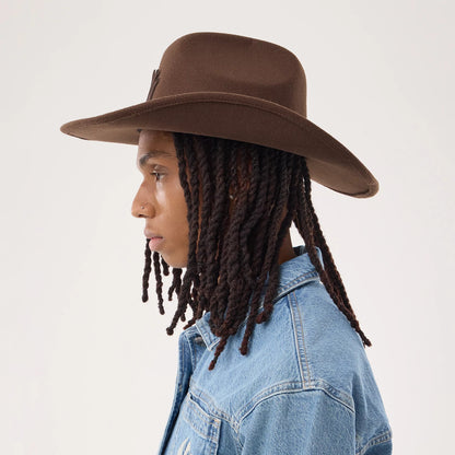 Pictured is this MLB New York Yankees Wide Brim Fedora Cowboy hat in dark brown. 4