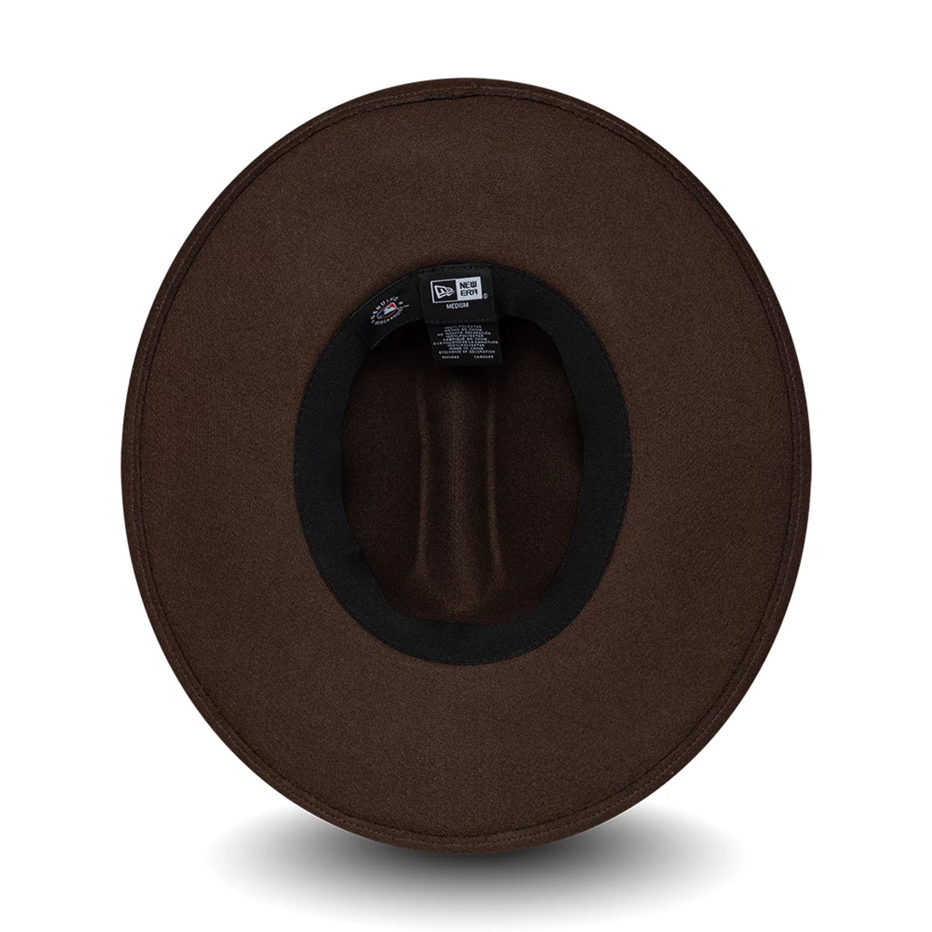 Pictured is this MLB New York Yankees Wide Brim Fedora cap in dark brown. 7