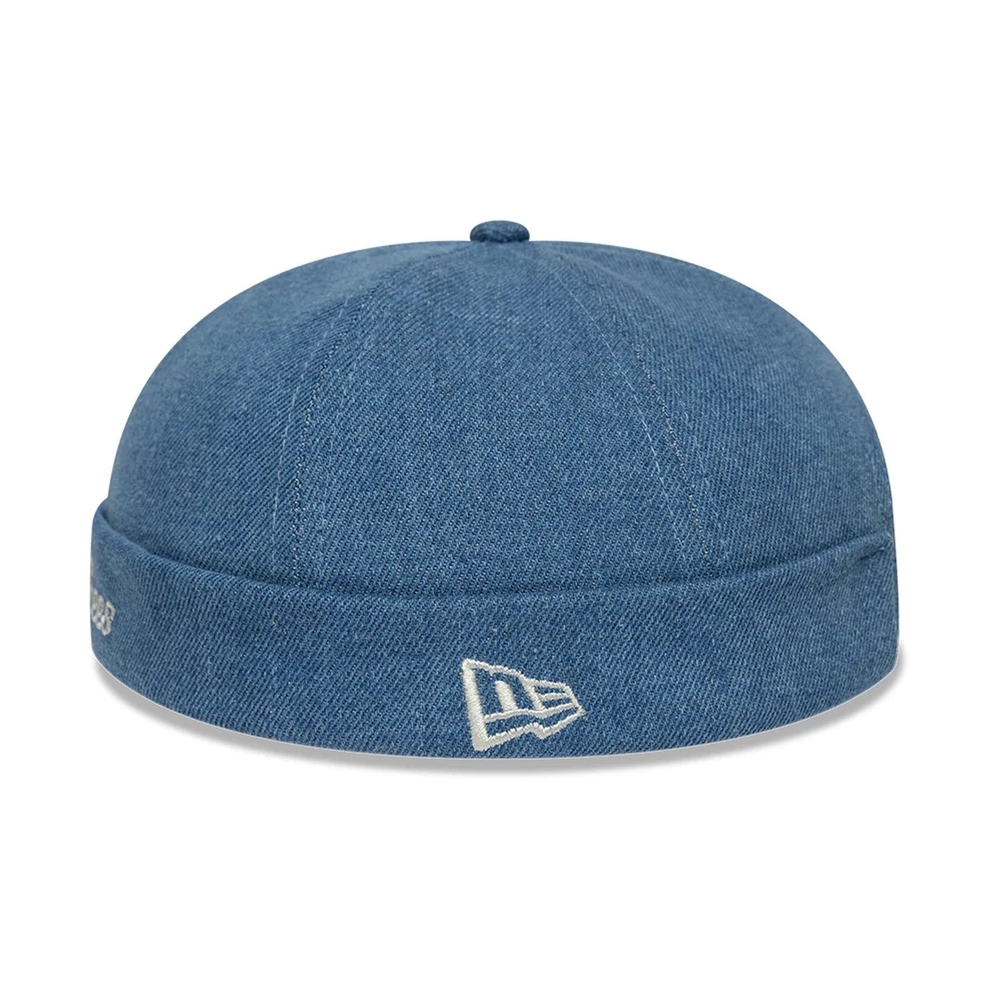 Pictured is this MLB Denim Skully New York Yankees Docker cap in pastel blue. 6