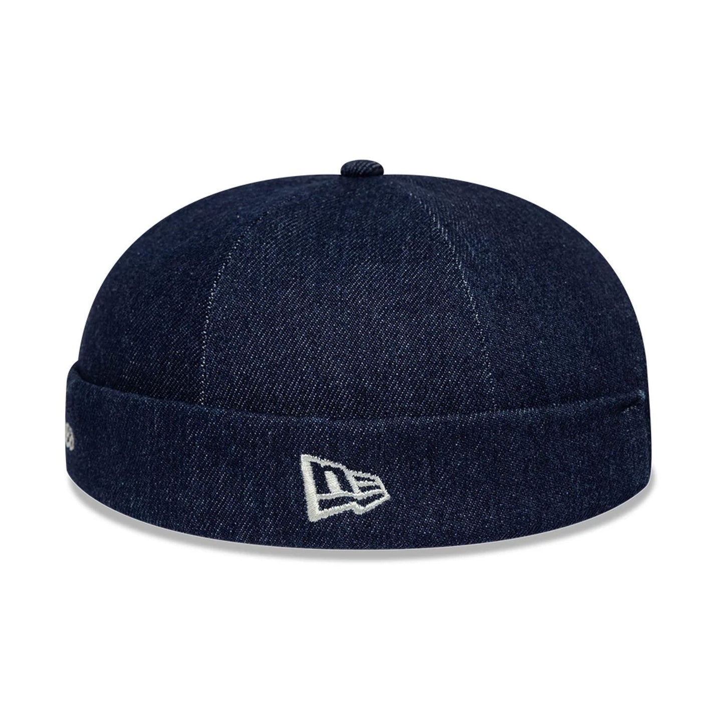 Pictured is this MLB Denim Skully New York Yankees Docker cap in navy. 6
