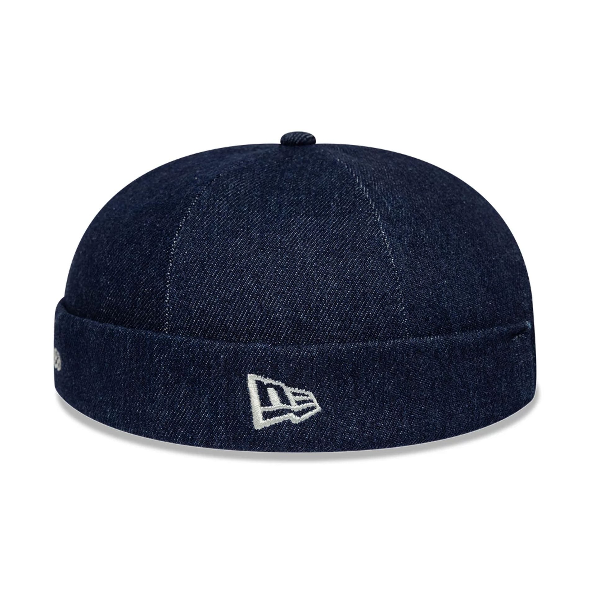 Pictured is this MLB Denim Skully New York Yankees Docker cap in navy. 6