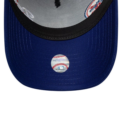 Pictured is this MLB Patch LA Dodgers 9FORTY A-Frame Trucker cap in dark blue. 7