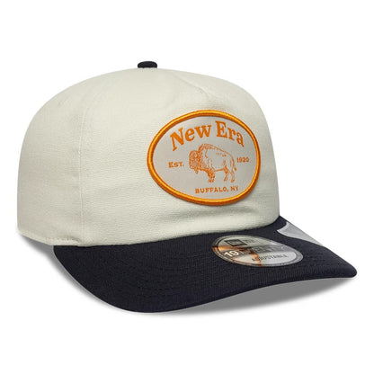 Pictured is this New Era Buffalo 19TWENTY cap in cream & navy. 3