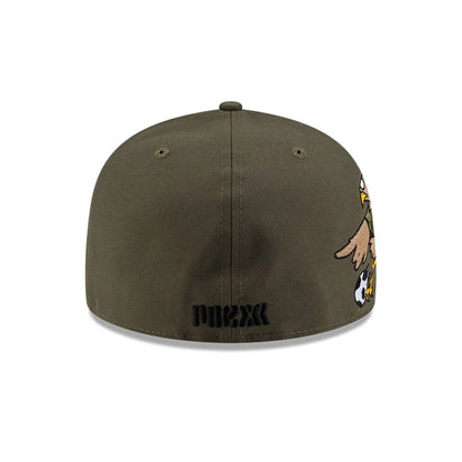Pictured is this Roji Soccer 59FIFTY Fitted cap in green. 7