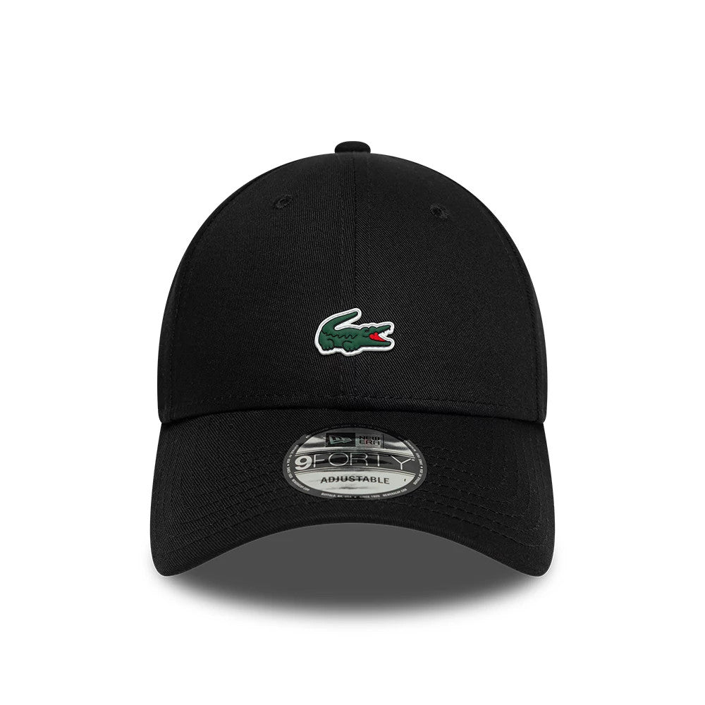 Lacoste X New Era Black 9FORTY Cap | NEC UK