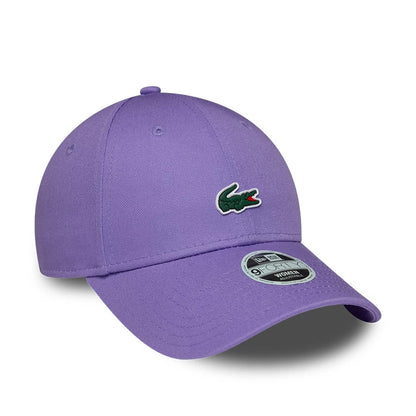 Pictured is this Womens Lacoste X New Era 9FORTY cap in purple. 3