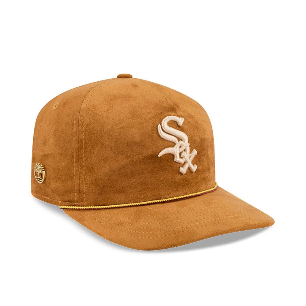 Pictured is this Timberland X MLB Faux Nubuck Chicago White Sox 19TWENTY cap in Faux Nubuck panama tan. 1