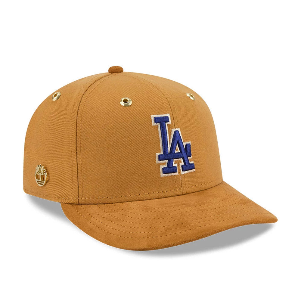 Pictured is this Timberland X MLB LA Dodgers 59FIFTY Fitted cap in panama tan. 1