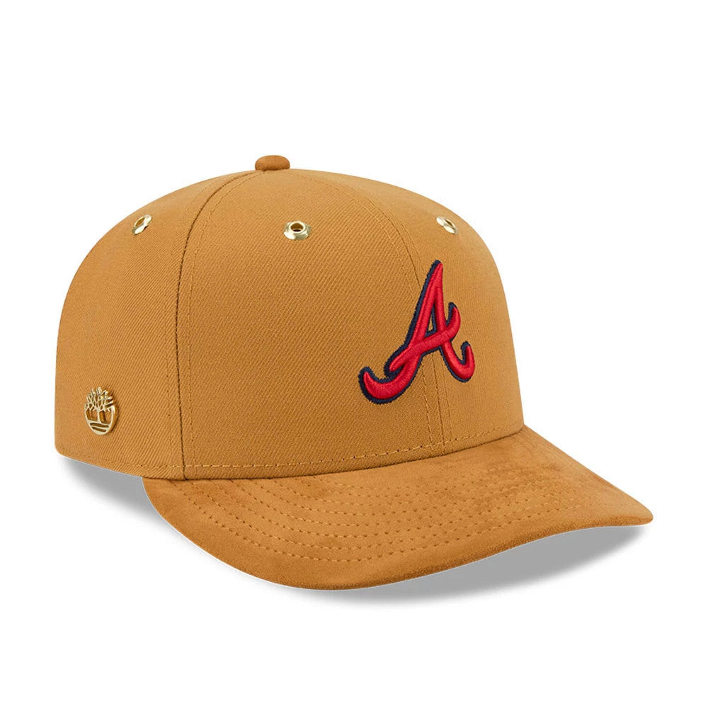 Pictured is this Timberland X MLB Atlanta Braves 59FIFTY Fitted cap in panama tan. 1