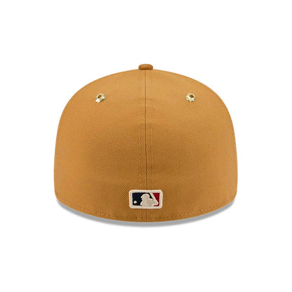 Pictured is this Timberland X MLB Atlanta Braves 59FIFTY Fitted cap in panama tan. 5