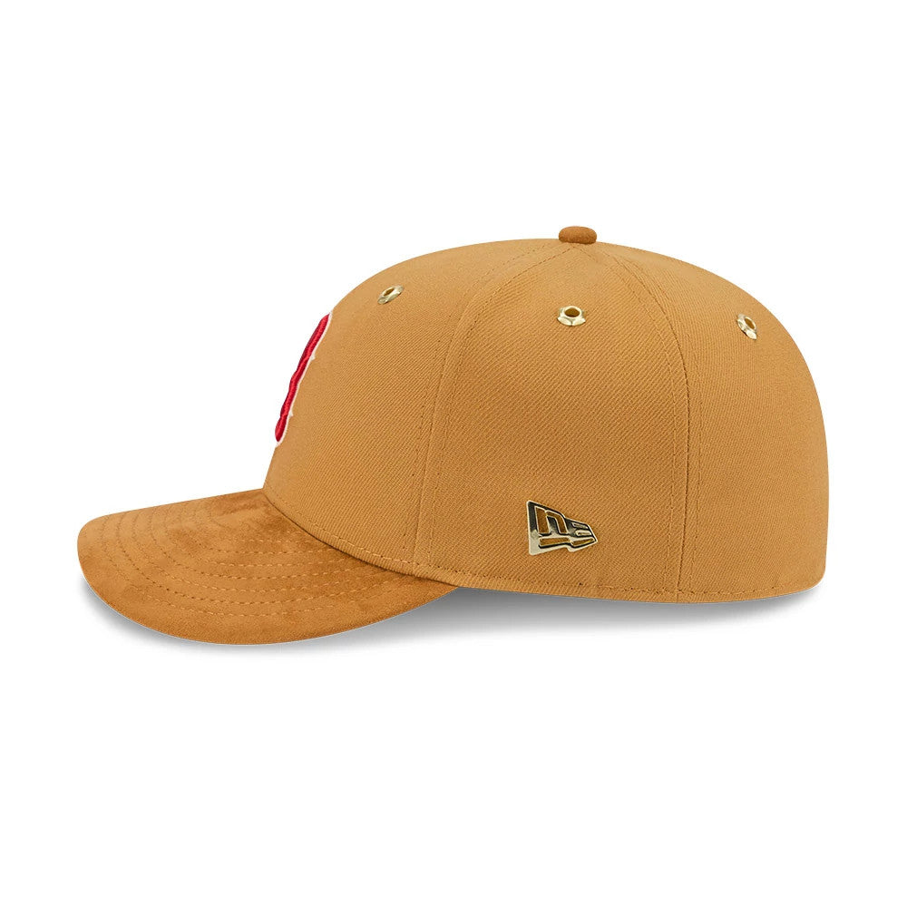 Pictured is this Timberland X MLB Boston Red Sox 59FIFTY Fitted cap in panama tan. 5