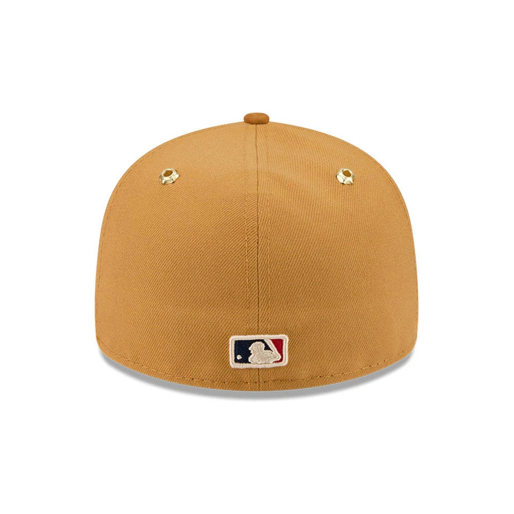 Pictured is this Timberland X MLB Boston Red Sox 59FIFTY Fitted cap in panama tan. 7