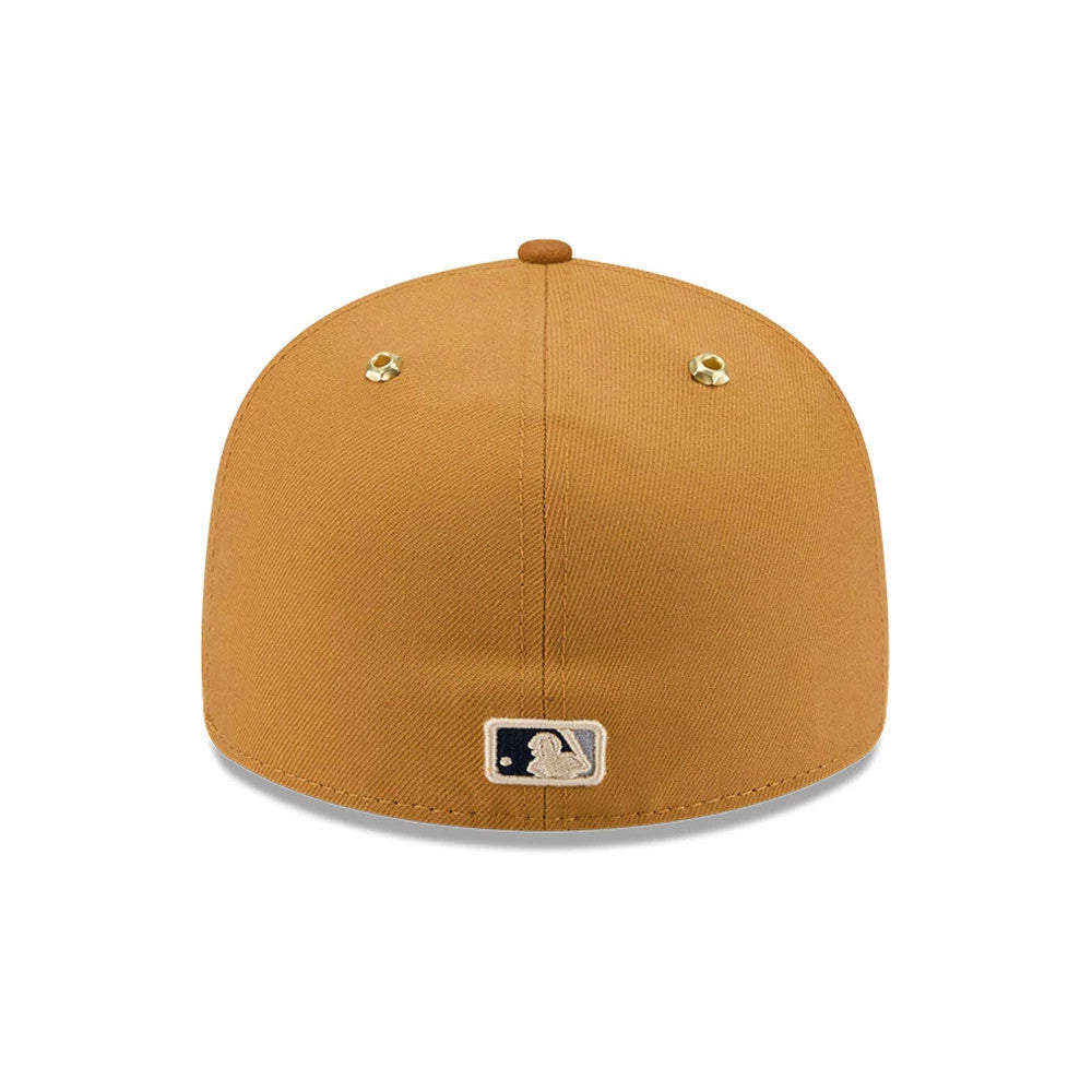 Pictured is this Timberland X MLB New York Yankees 59FIFTY Fitted cap in panama tan. 7