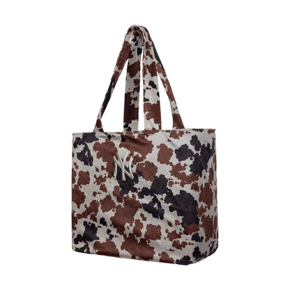 Pictured is this MLB New York Yankees Tote Bag in cow print. 1