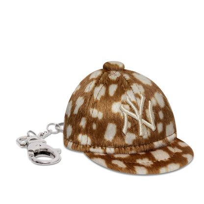 Pictured is this MLB Animal Mini Cap New York Yankees Key Chain in light brown. 3