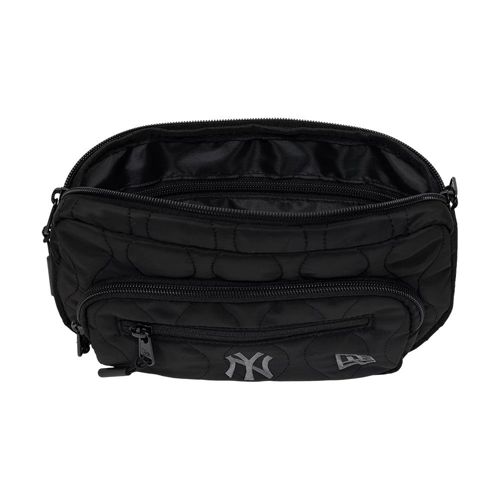 Pictured is this MLB New York Yankees Padded Utility Waist Bag in black. 2